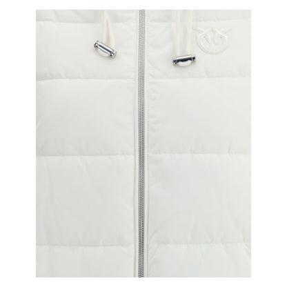 PINKO White Polyester Full-Length Jacket