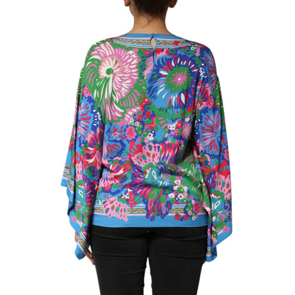 Dolce & Gabbana Multicolor Floral Printed Tunic Blouse Top