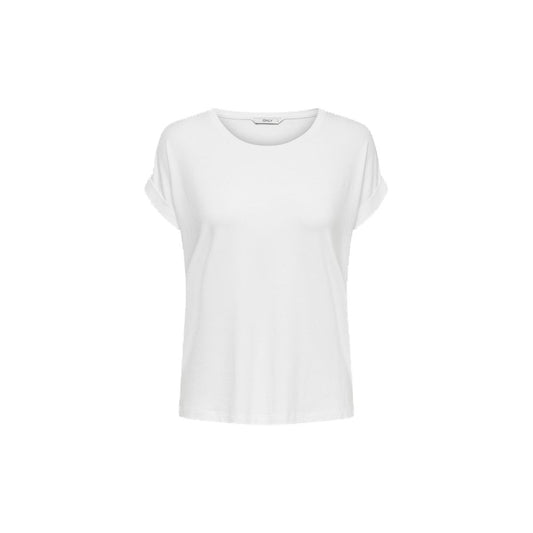 Only White Polyester T-Shirt