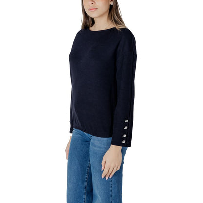 Street One Blue Polyester Sweatshirt