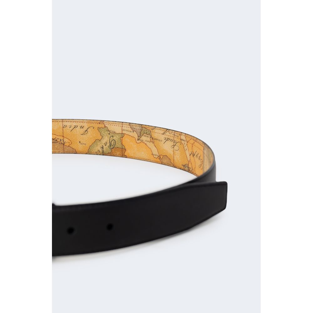 Alviero Martini Prima Classe Black Leather Regular Belt