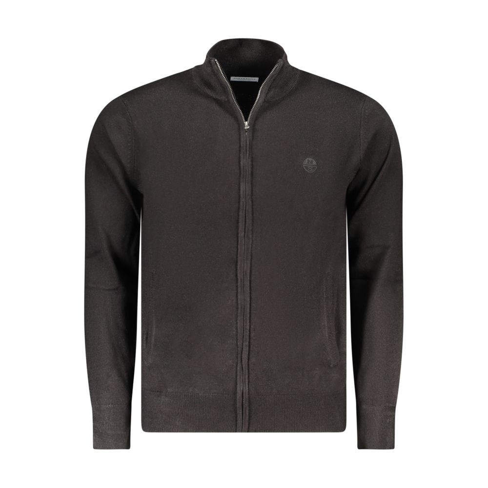 North Sails Nero Acrylic Men Cardigan 1728,67403481248,Black,Cardigans - Sweaters - Clothing,Clothing,L,M,Men,New with tags,North Sails,S,Sweaters - Clothing,XL