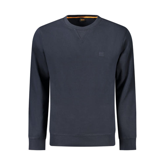 Hugo Boss Blu Cotton Men Sweatshirt