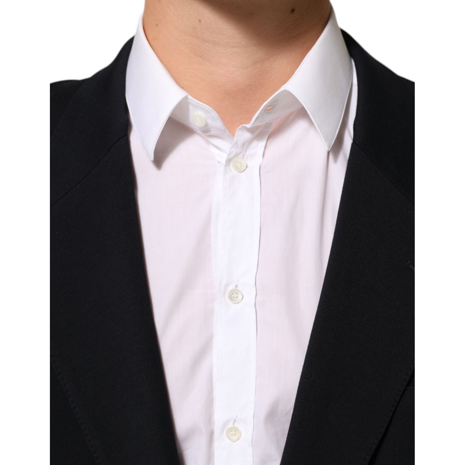 Dolce & Gabbana Black Viscose 2 Buttons Suit Jacket Blazer