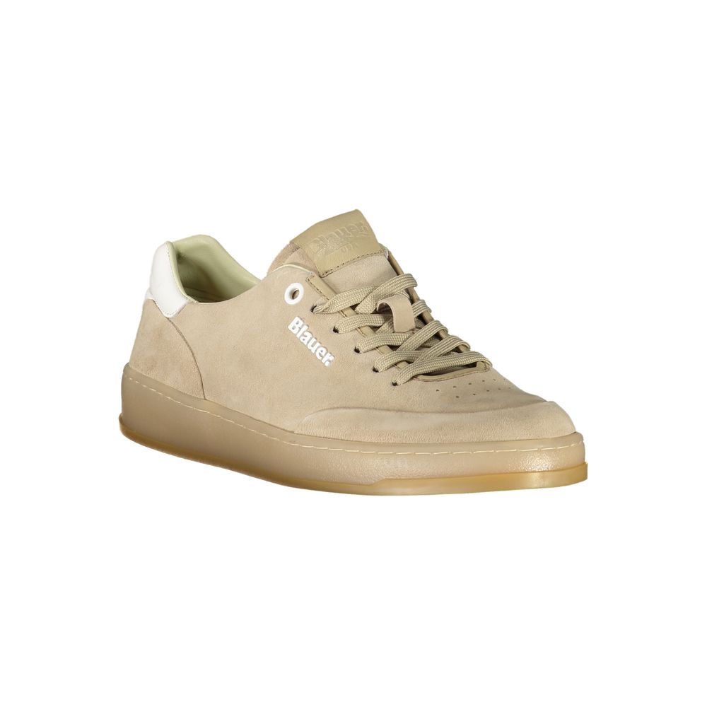 Blauer Beige Leather Men Sneaker