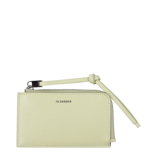 Jil Sander Green Leather Wallet