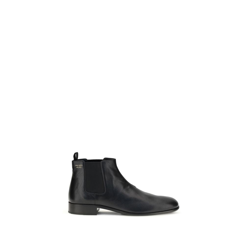 Prada Black Goatskin Ankle Boots 1728,72470364320,Ankle - Boots - Shoes,Black,Boots - Shoes,EU36/US6,EU38/US8,EU41/US11,New with tags,Prada,Shoes,Women