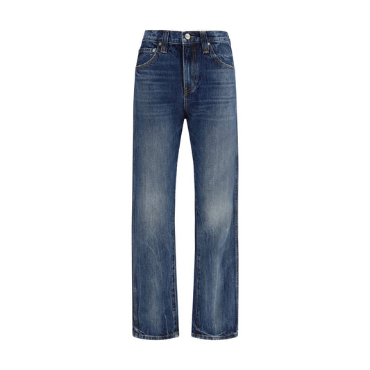 Khaite Blue Cotton High-Waisted Jean1728,27,72470364320,Blue,Clothing,High-Waisted Jeans - Jeans Denim - Clothing,Jeans Denim - Clothing,Khaite,New with tags,Women