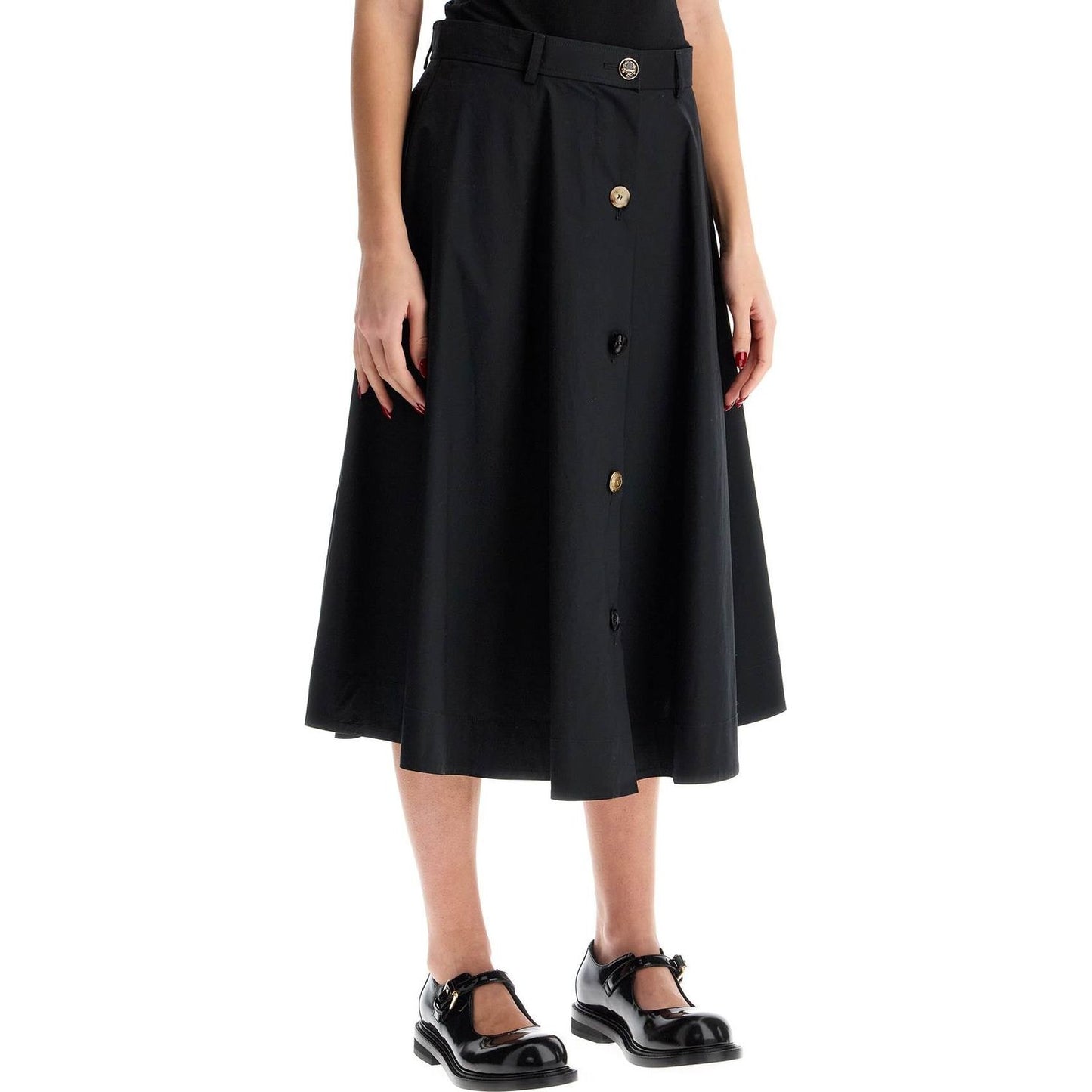 Moschino 'poplin skirt with buttons' Skirts Moschino