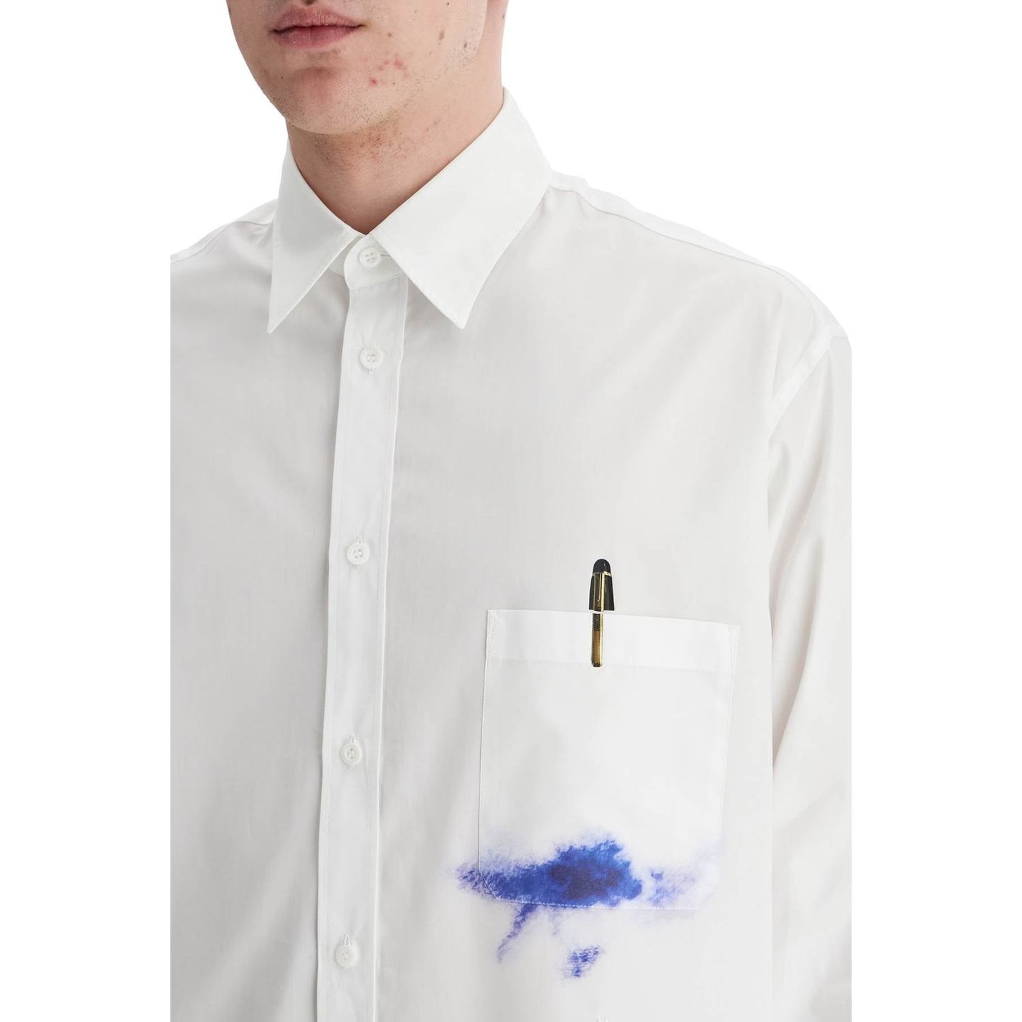 Moschino printed pocket shirt with button