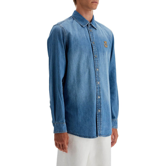 Moschino denim shirt with patch details Shirts Moschino