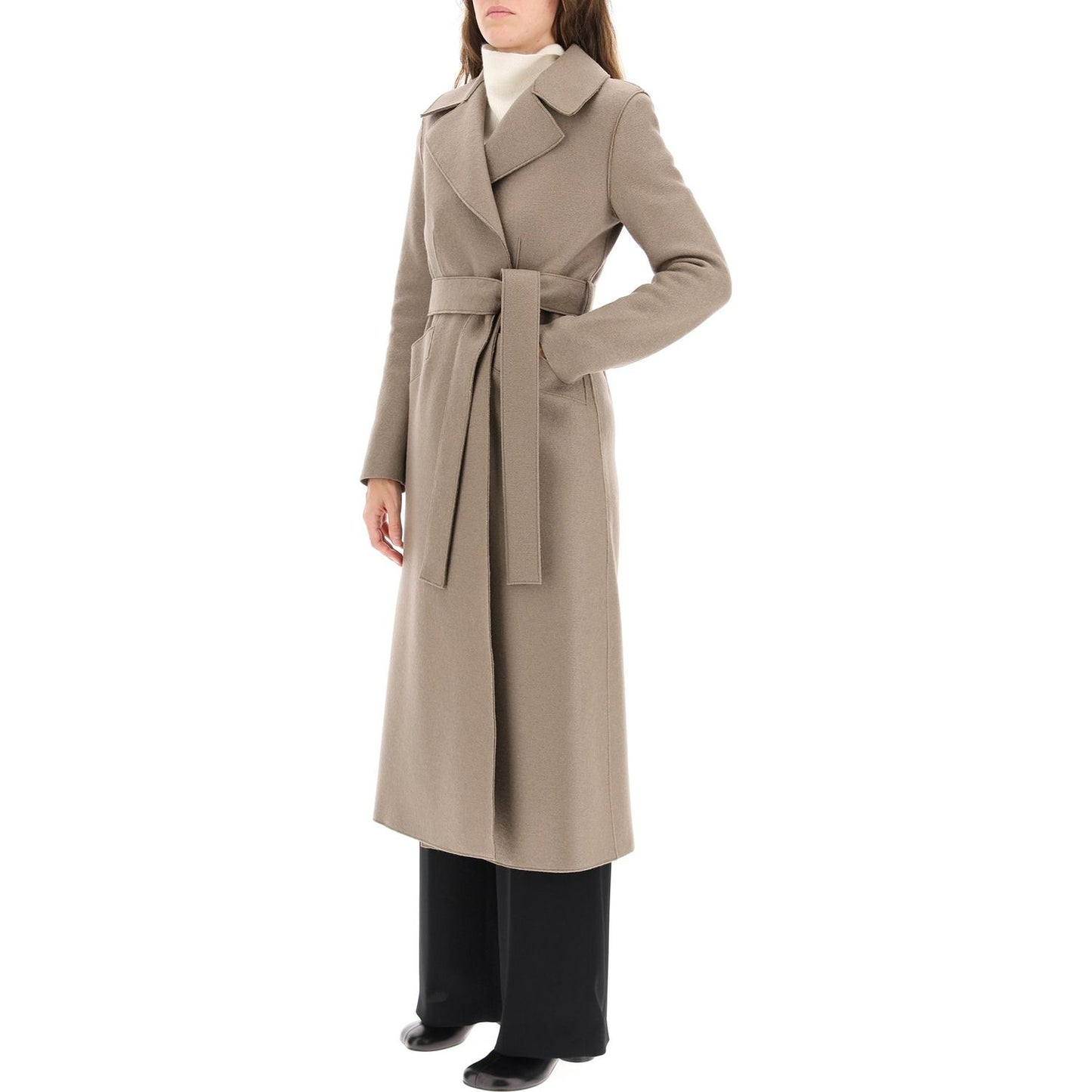 Harris Wharf London long pressed wool coat Jackets Harris Wharf London