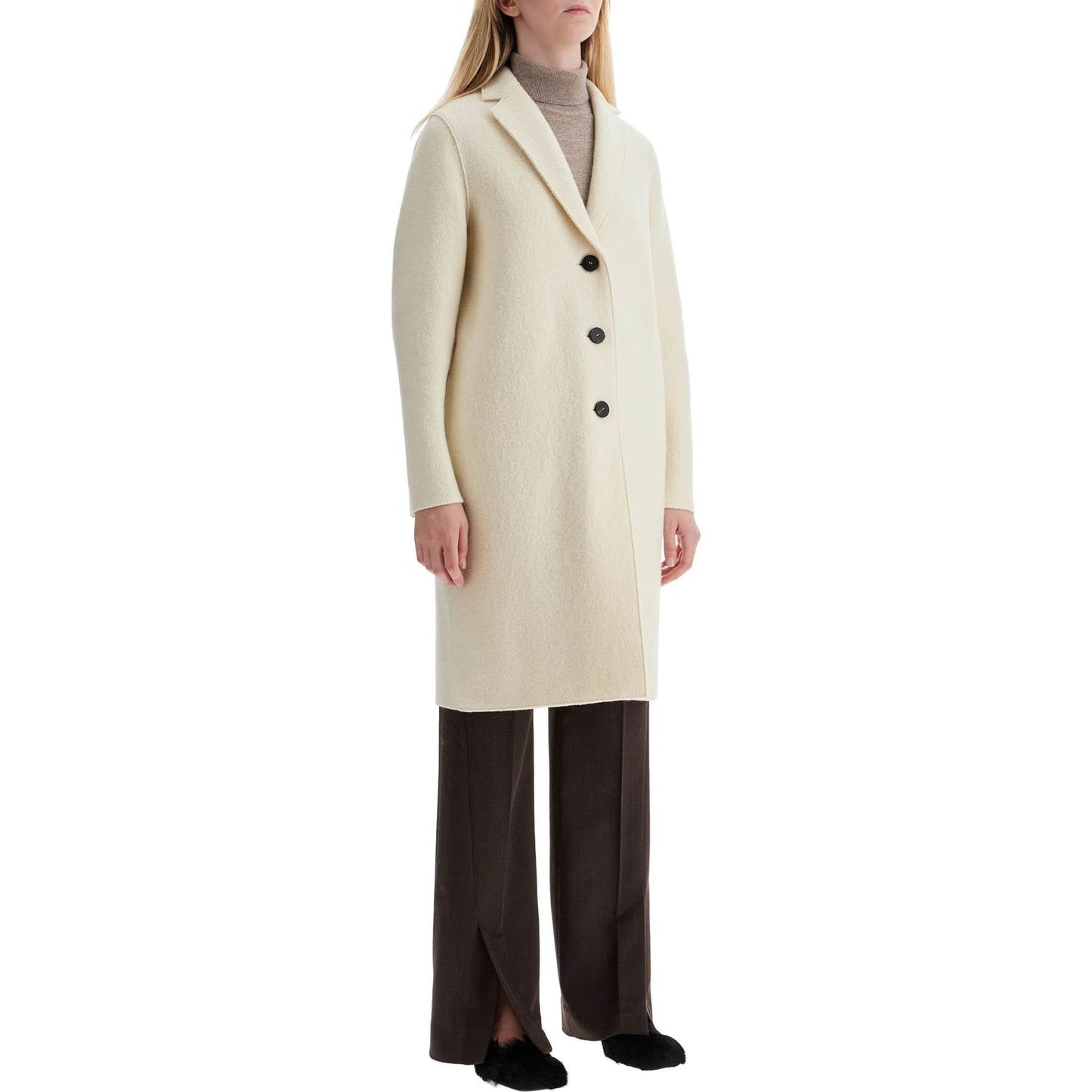 Harris Wharf London single-breasted wool coat in boiled Jackets Harris Wharf London