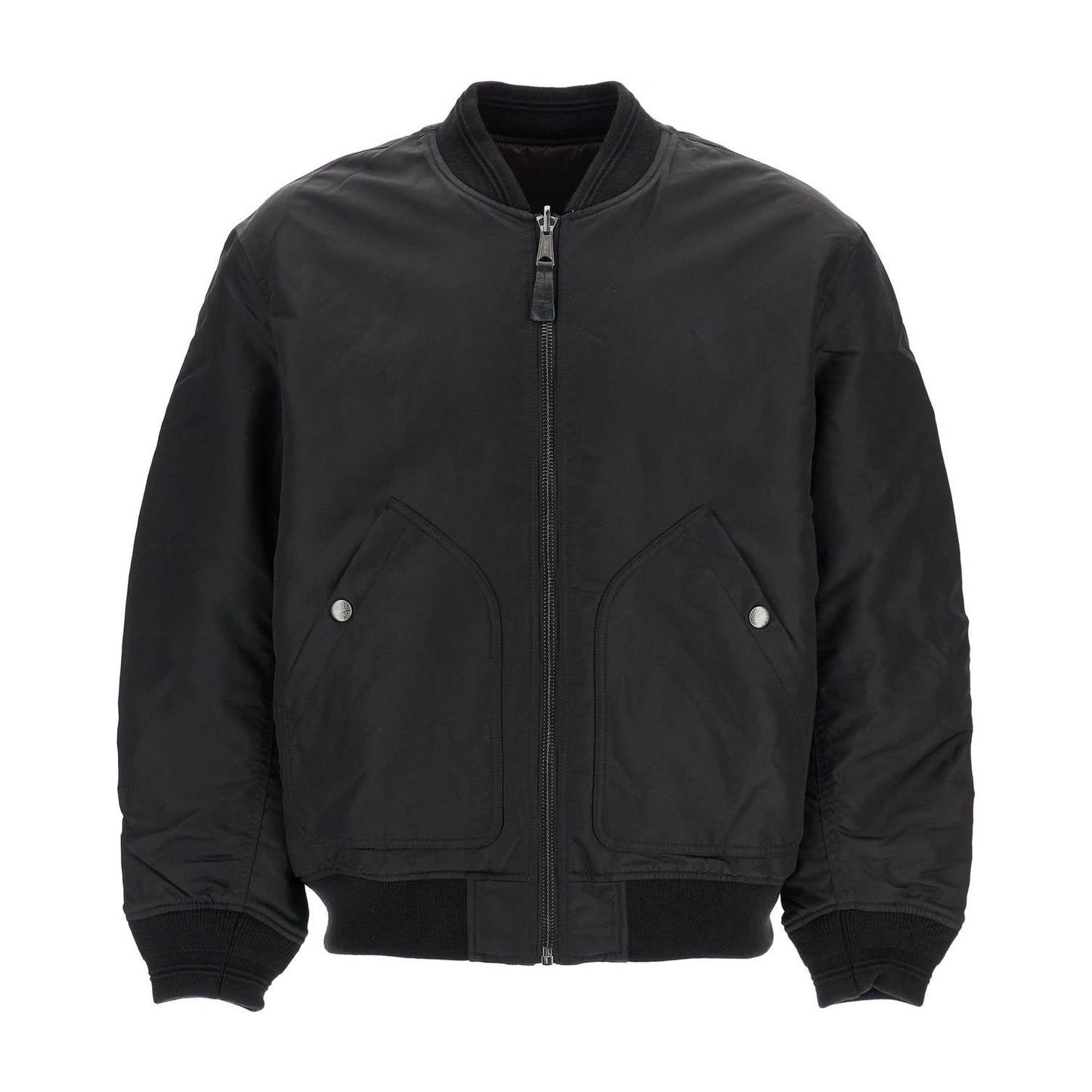 Diesel classic black nylon bomber jacket with zip and side pockets Jackets Diesel