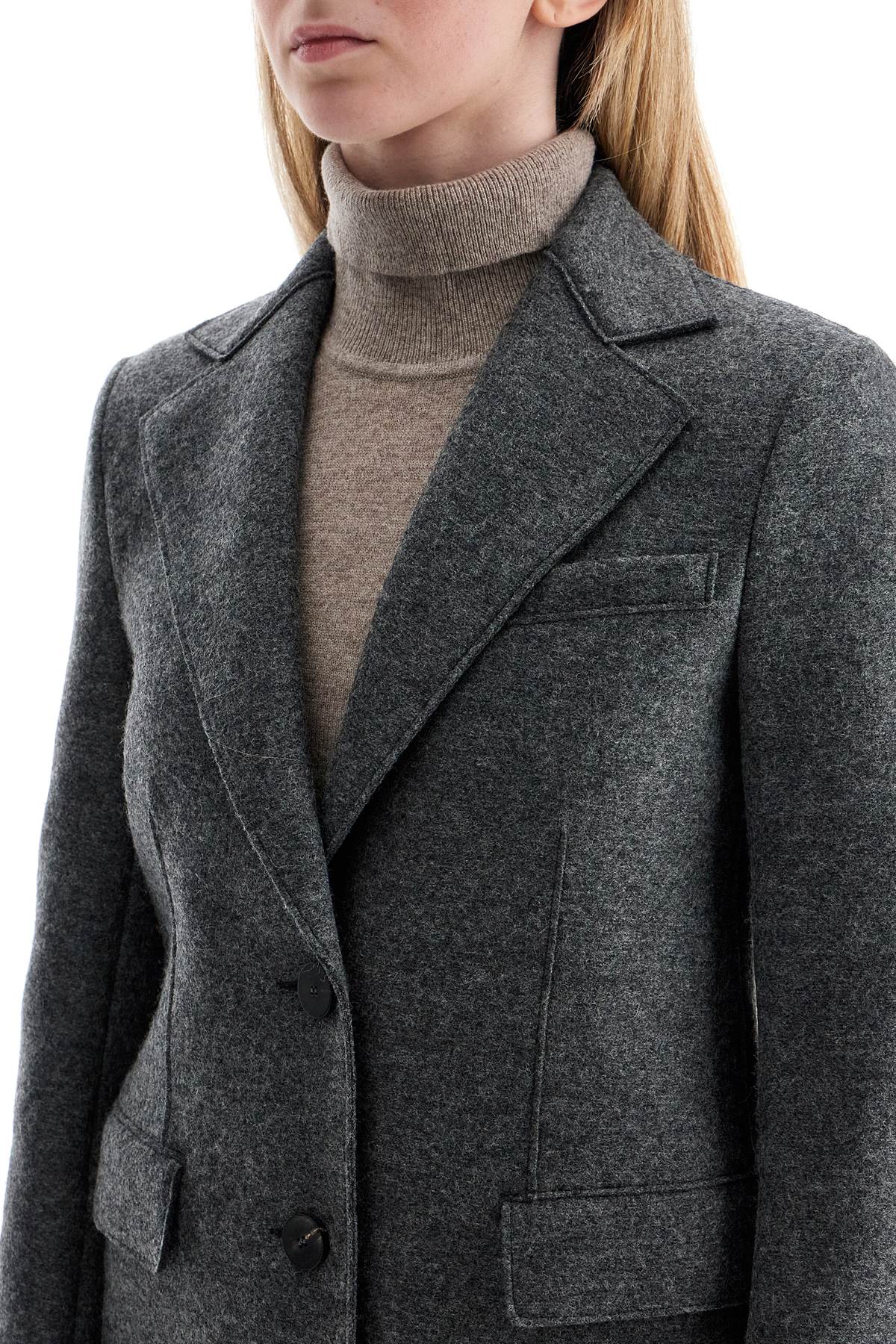 Harris Wharf London single-breasted coat in pressed wool Jackets Harris Wharf London