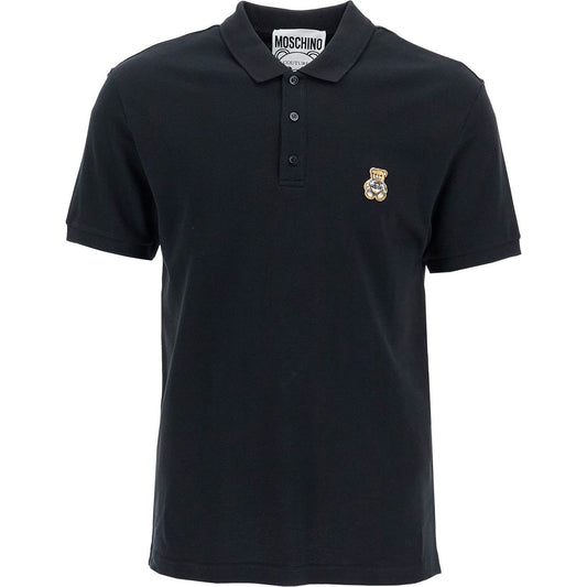 Moschino polo shirt with teddy bear application