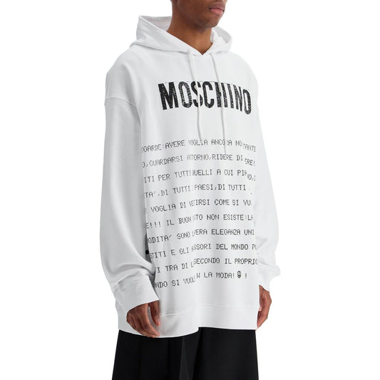 Moschino hooded sweatshirt with letter Topwear Moschino