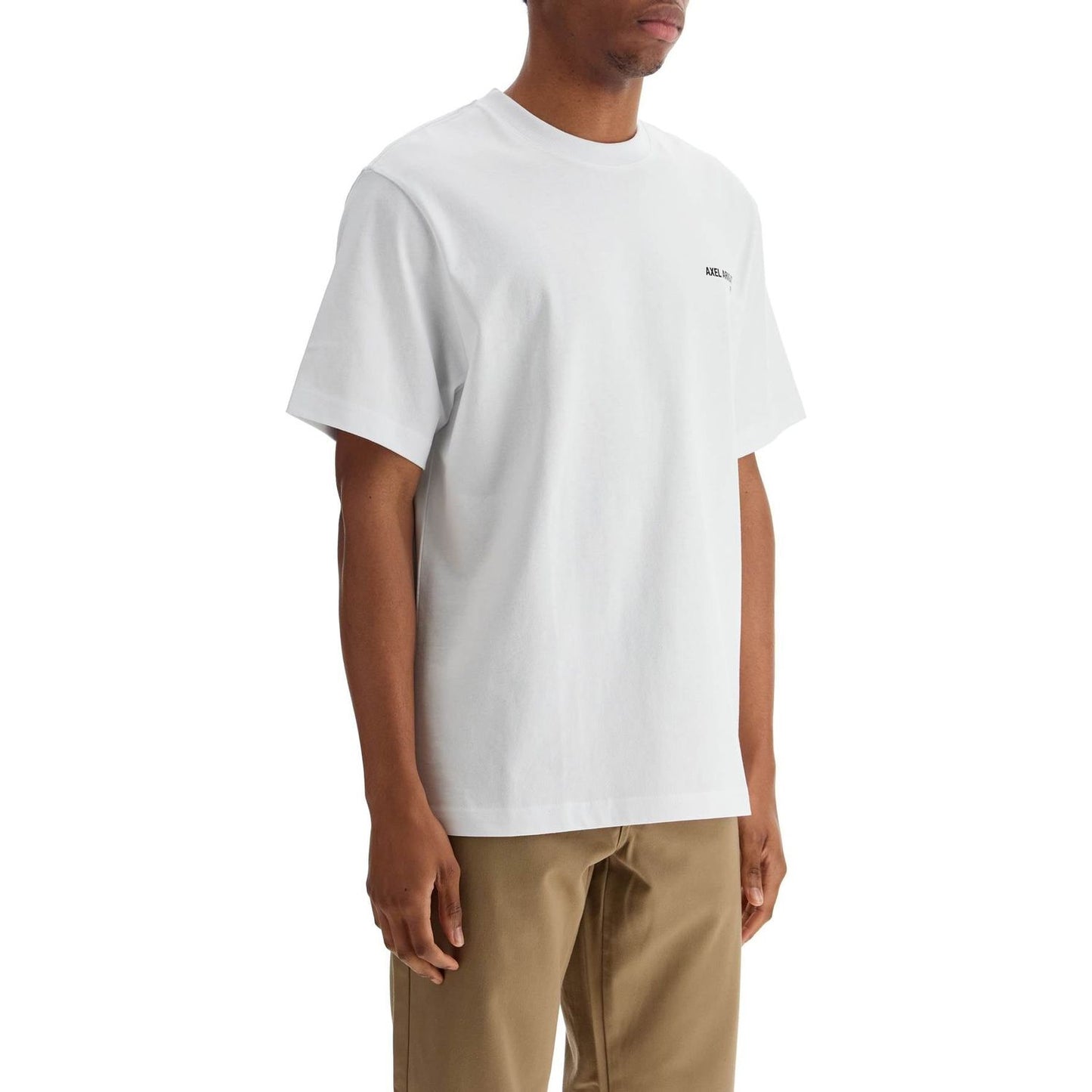 Axel Arigato white organic cotton crew neck t-shirt with discreet logo Topwear Axel Arigato