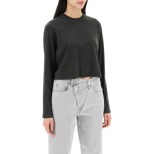 Agolde cropped long-sleeved mason t Topwear Agolde