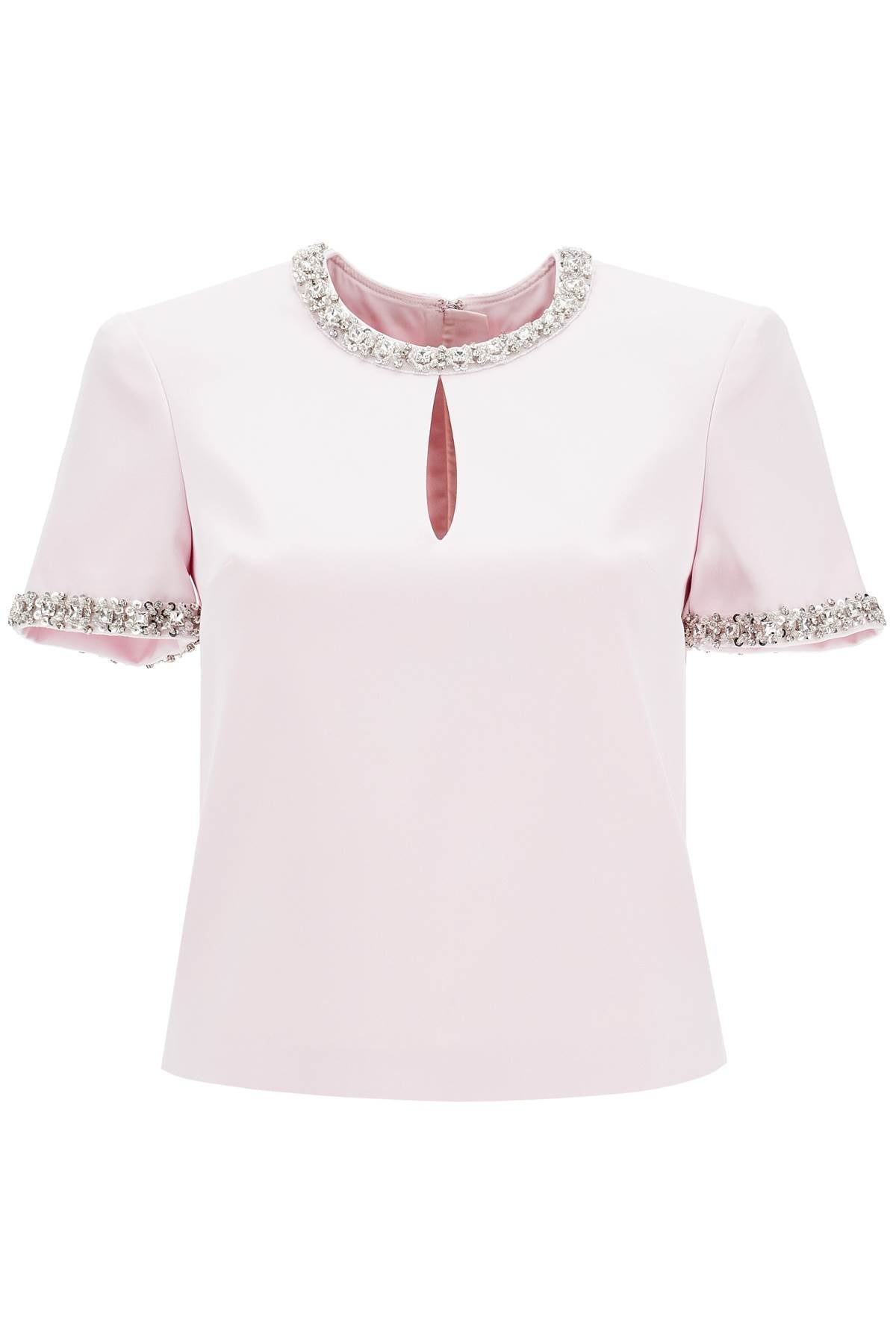 Self-Portrait Self Portrait 'satin top with crystals embellishments Topwear Self-Portrait