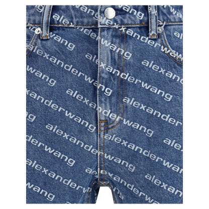 Alexander Wang Blue Cotton Bermuda Shorts