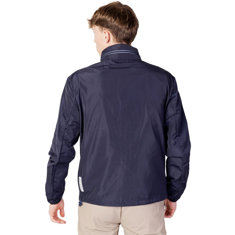 Armani Exchange Blue Polyester Shell Jacket