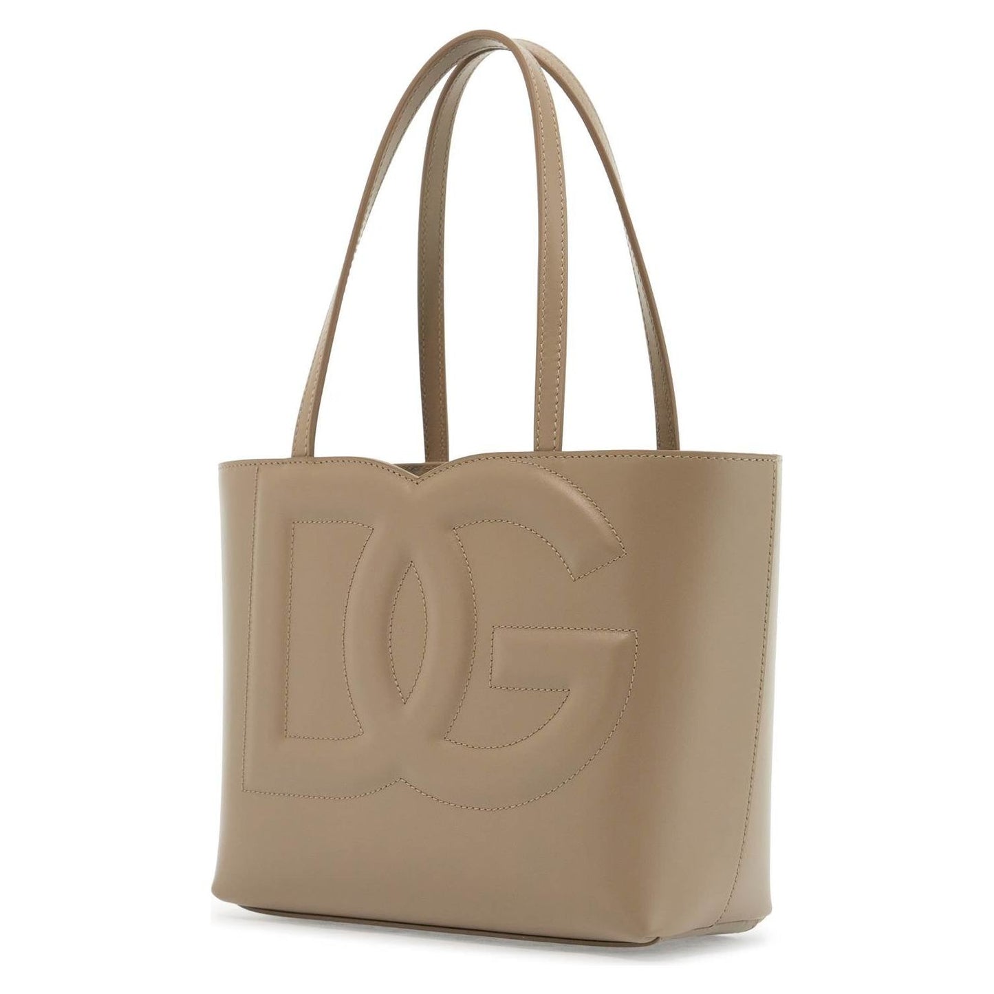 Dolce & Gabbana structured shopping bag in taupe smooth calfskin Shopper Dolce & Gabbana