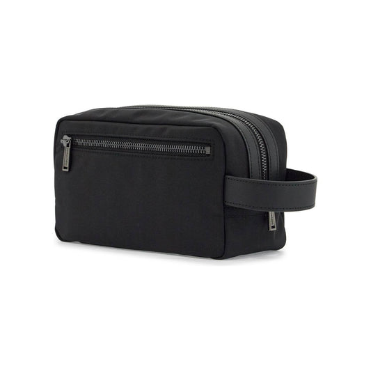 Dsquared2 black rectangular beauty case in polyamide with side handle and zip Business & travel bags Dsquared2