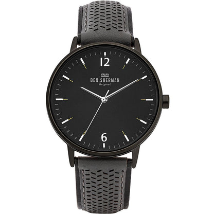 Ben Sherman Black Leather Dress Watch