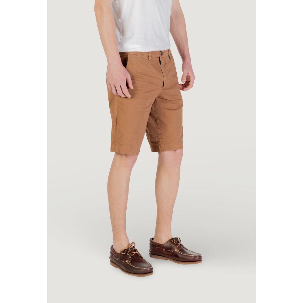 Borghese Beige Cotton Bermuda Shorts