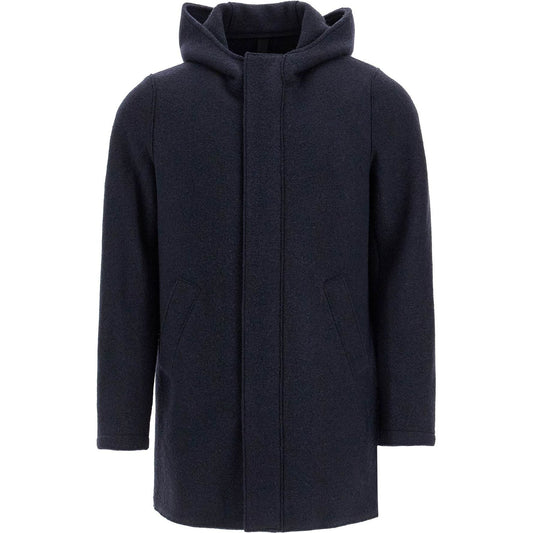 Harris Wharf London hooded wool coat in boiled wool Jackets Harris Wharf London