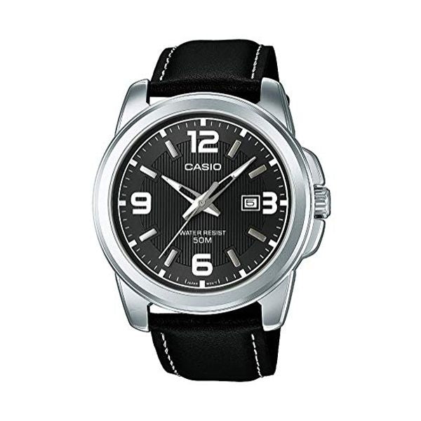 CASIO COLLECTION Mod. BOLD DATE, LEATHER - BLACK WATCHES