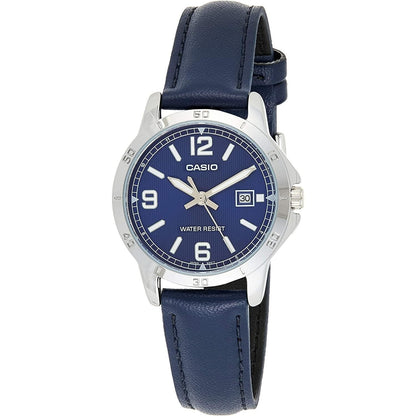 CASIO COLLECTION Mod. LADY DATE. LEATHER - BLUE