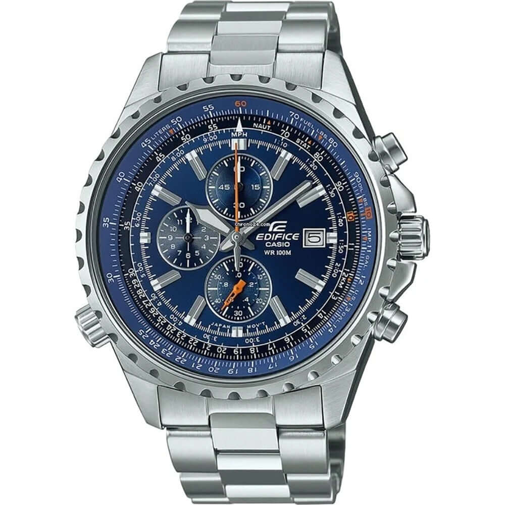 CASIO EDIFICE Mod. SLIDE RULE XL CHRONO - BLUE WATCHES