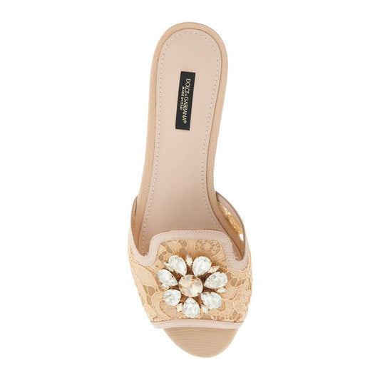 Dolce & Gabbana bianca lace slides Sandals Dolce & Gabbana