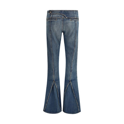 Coperni Blue Polyester Flared Jeans