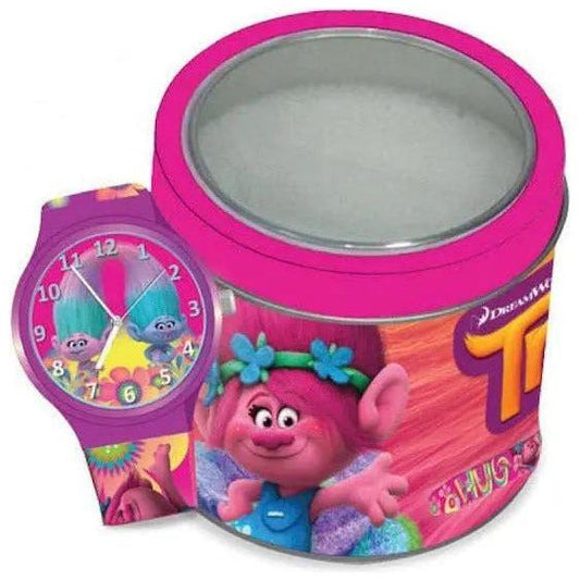 WALT DISNEY KID WATCH Mod. TROLLS - Tin Box WATCHES DISNEY