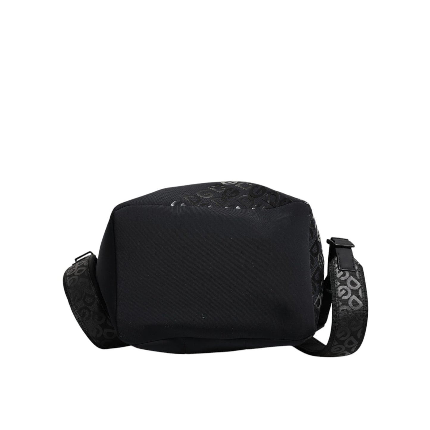 Dolce & Gabbana Black Neoprene Nylon DG Logo School Backpack Bag