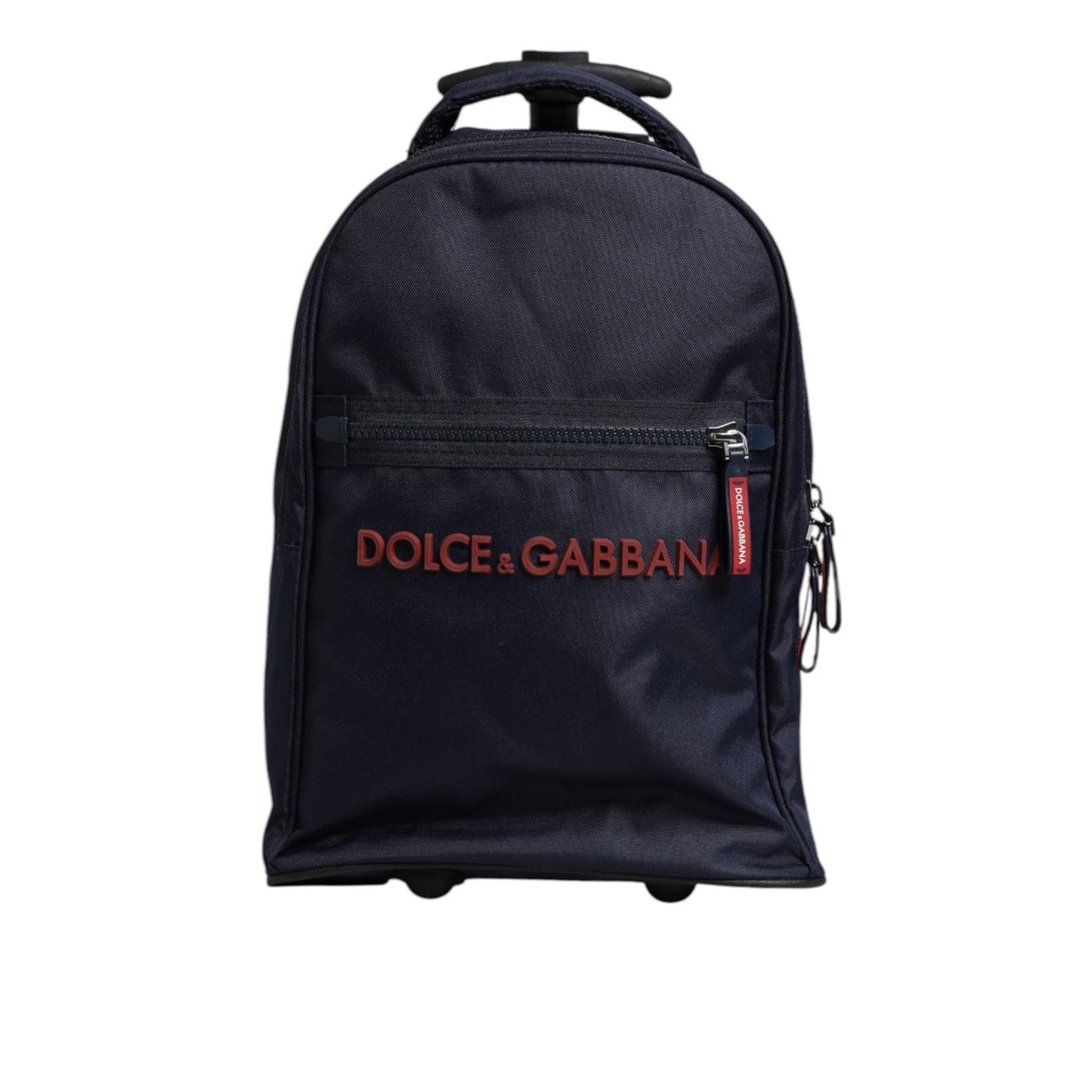Dolce & Gabbana Blue Red Polyester Kids Back Pack Wheel Suitcase Bag