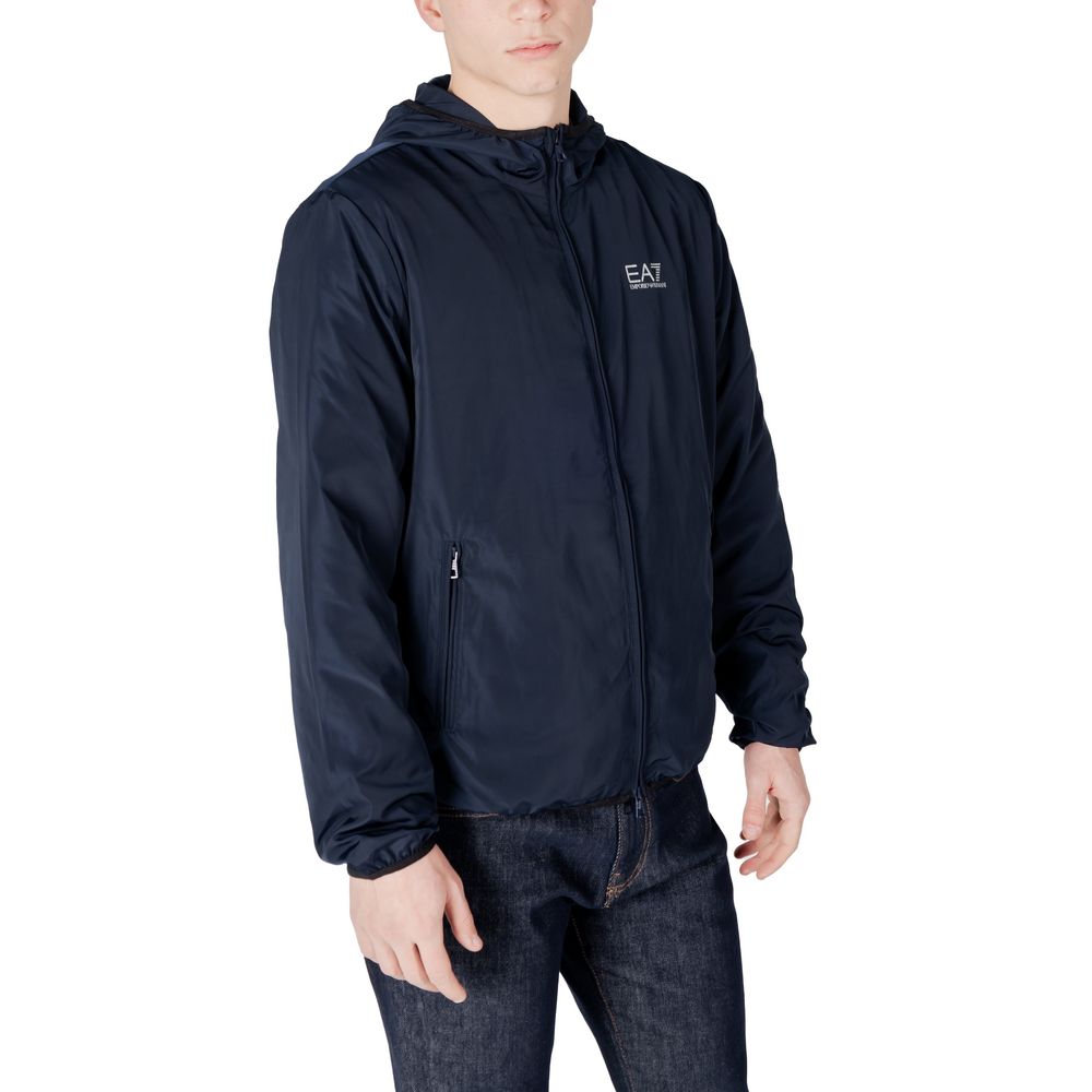EA7 Emporio Armani Blue Polyester Shell Jacket