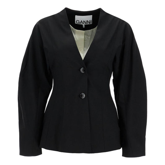 Ganni lightweight fitted jacket