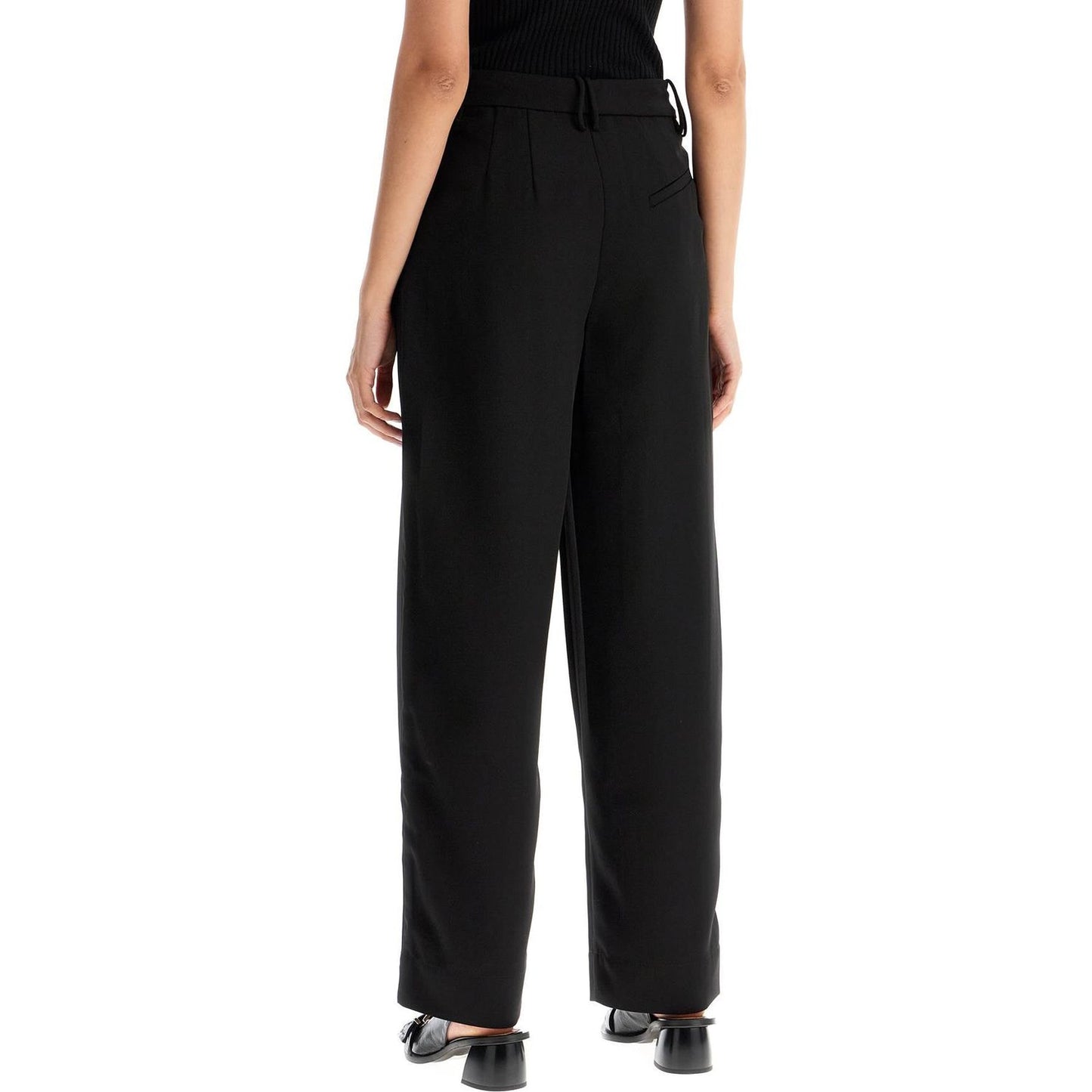 Ganni lightweight pants with pleats Trousers Ganni