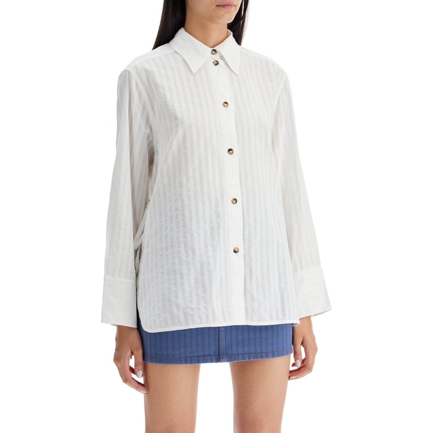 Ganni "oversized striped Topwear Ganni