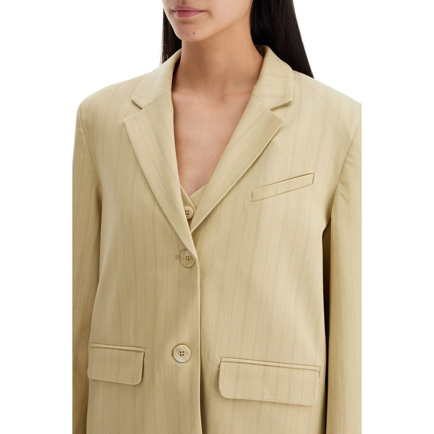 Ganni striped boxy blazer Jackets Ganni