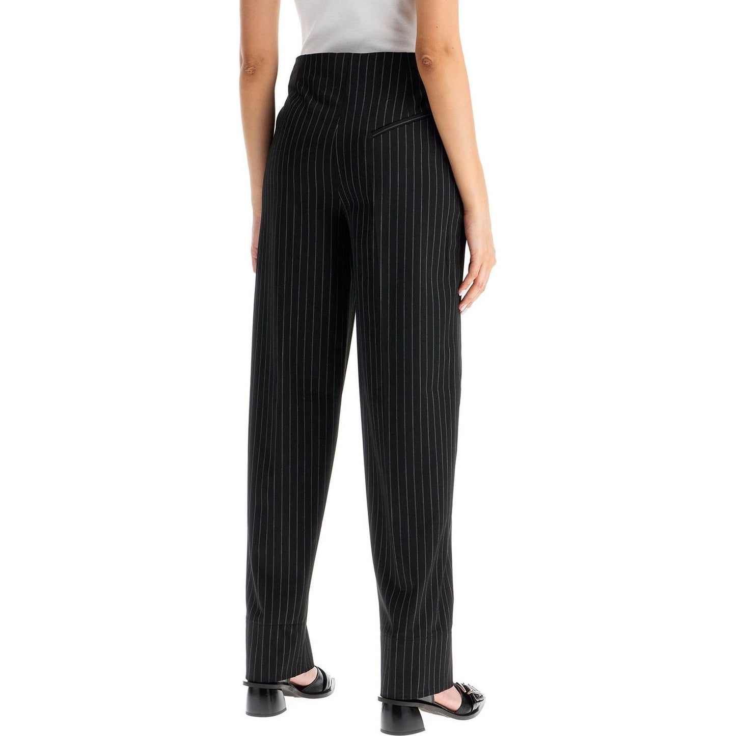 Ganni striped tapered trousers Trousers Ganni