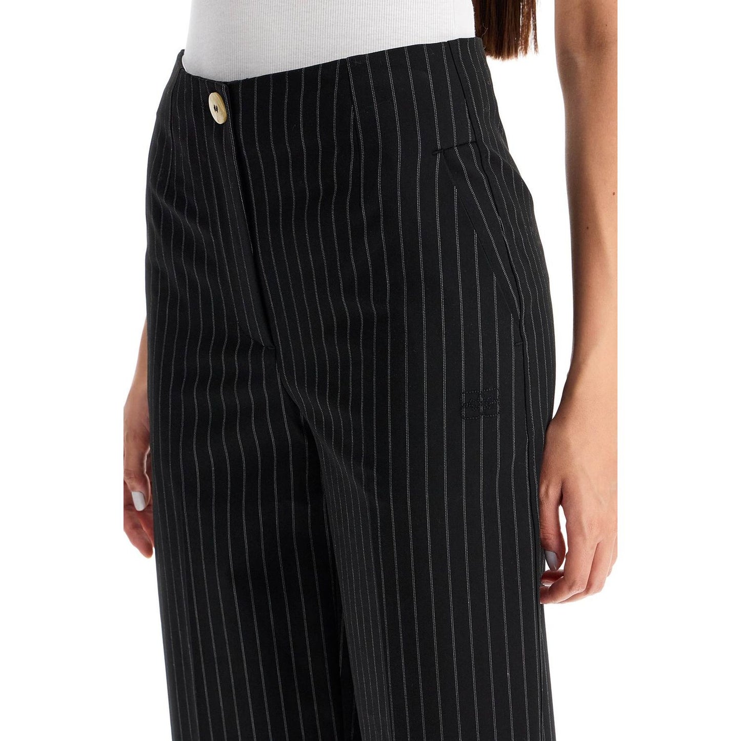 Ganni striped tapered trousers Trousers Ganni