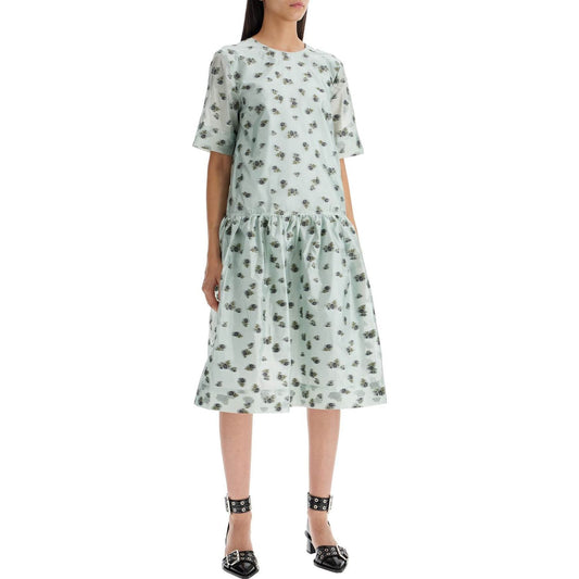 Ganni midi organza jacquard Dresses Ganni