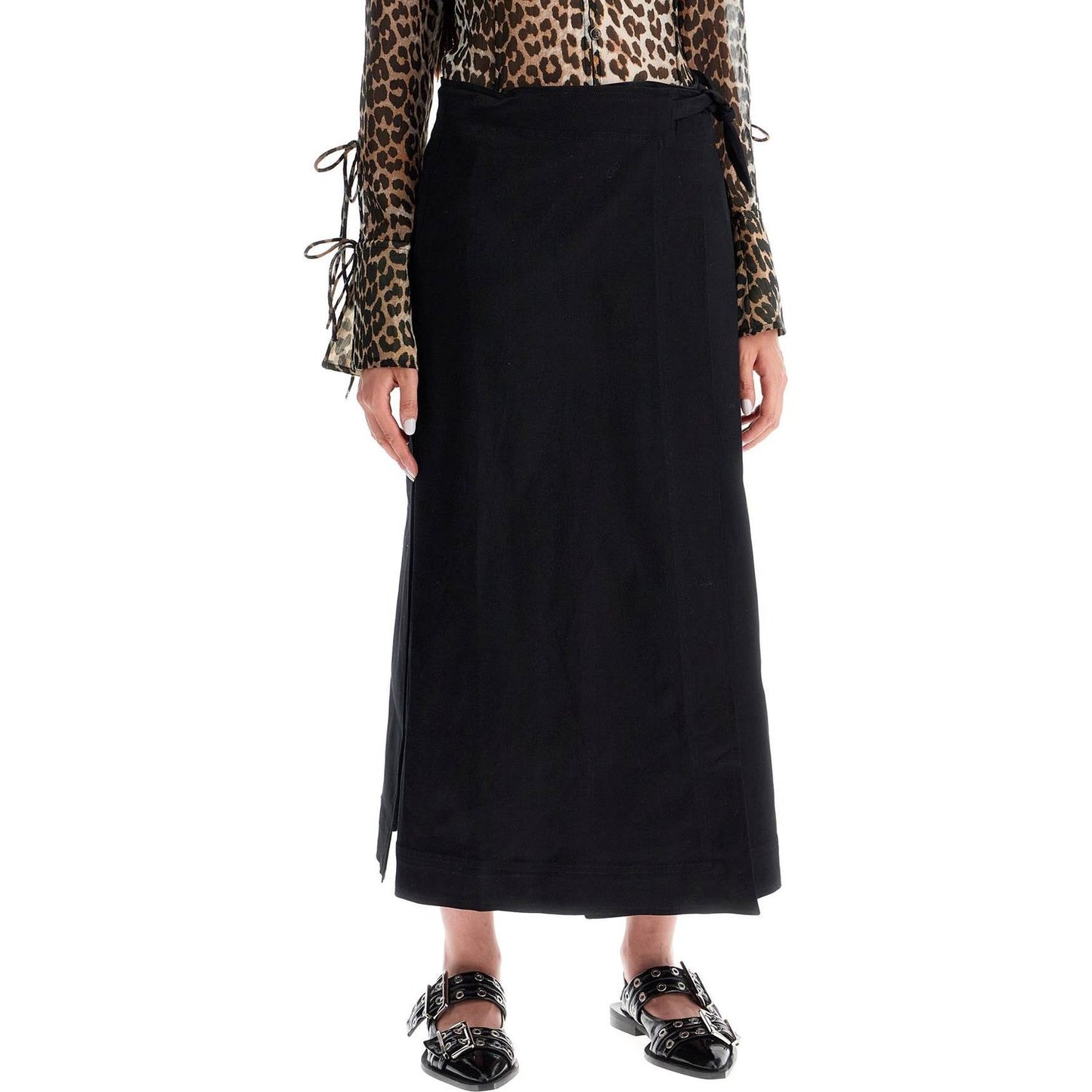 Ganni long wrap skirt with pockets Skirts Ganni