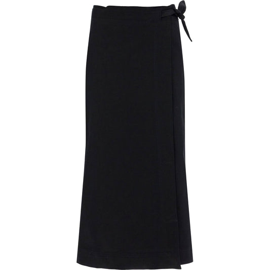 Ganni long wrap skirt with pockets Skirts Ganni