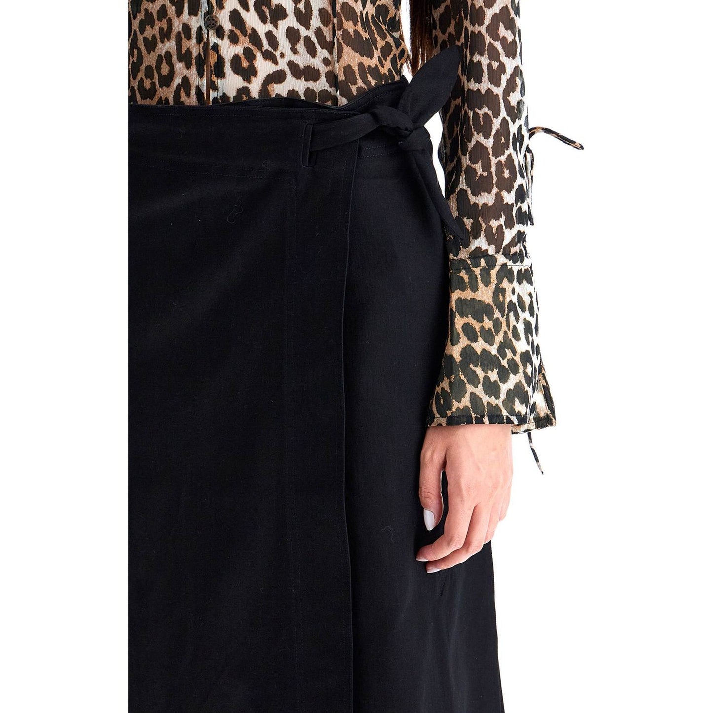 Ganni long wrap skirt with pockets Skirts Ganni